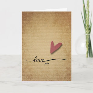 No Frills Valentines Day Holiday Card