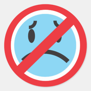 No Frowns Sticker