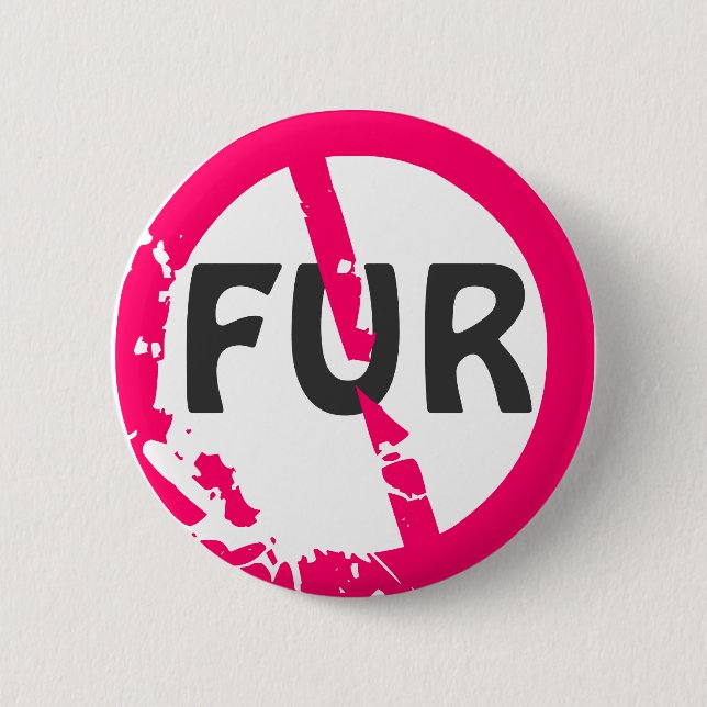 NO FUR! 2 INCH ROUND BUTTON (Front)