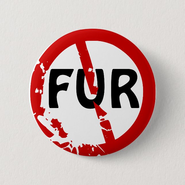 NO FUR! 2 INCH ROUND BUTTON (Front)