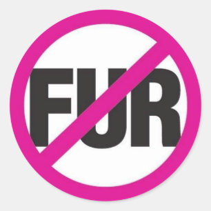 NO FUR! CLASSIC ROUND STICKER