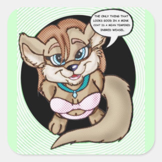 no fur square sticker