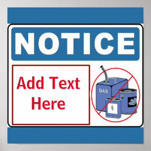 No GAs or Flammable on Premises, add text, Sign