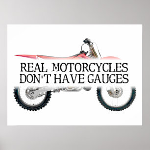 No Gauges Dirt Bike Motocross Poster