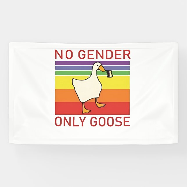 No Gender Only Goose Non Binar LGBTQ Banner (Horizontal)