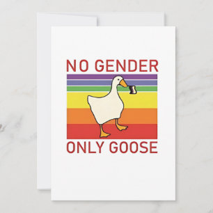 No Gender Only Goose Non Binar LGBTQ Holiday Card