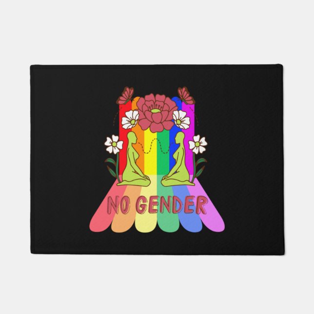 No gender - pride month Sticker  Doormat (Front)