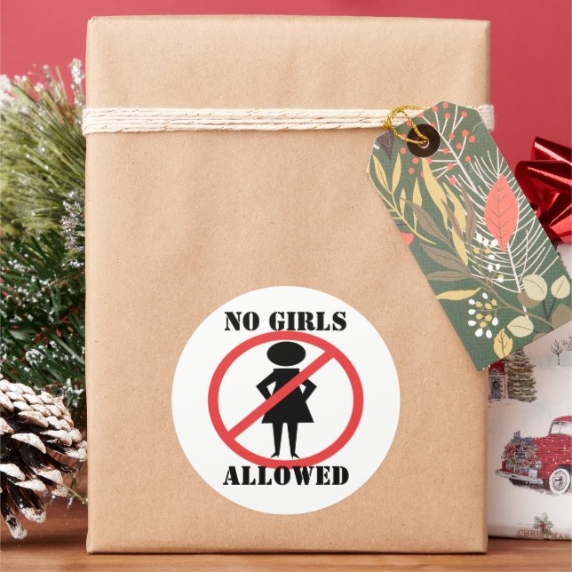 No Girls Allowed Sticker (Holiday)