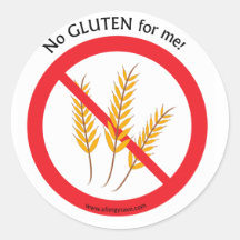 " No Gluten for me" étiquette