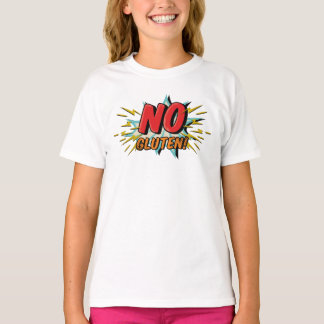 No Gluten Message - Comics Style - Retro T-Shirt