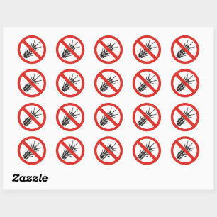 No Gluten Sign Classic Round Sticker