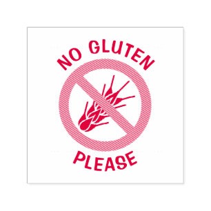 No Gluten Sign Self-inking Stamp