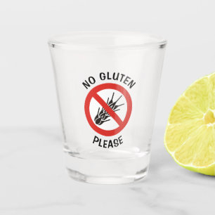 No Gluten Sign Shot Glass