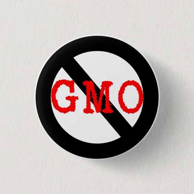 NO GMO 1 INCH ROUND BUTTON (Front)