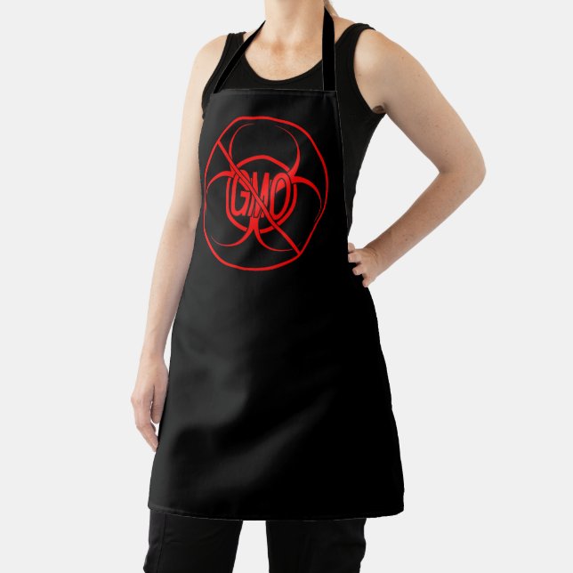 No GMO Aprons Personalized Biohazard BBQ Apron (Insitu)