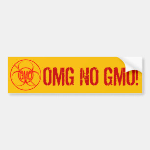 No GMO Bumper Sticker Biohazard NO GMO Sticker