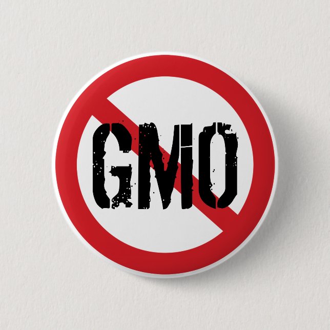No GMO Genetically Modified Food 2 Inch Round Button (Front)