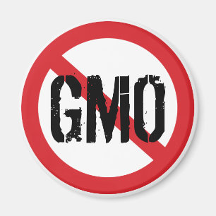 No GMO Genetically Modified Food Magnet