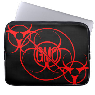 No GMO Laptop Case Biohazard GMO Laptop Sleeve