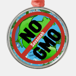 NO GMO METAL ORNAMENT