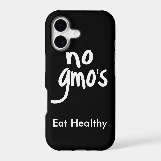 "No GMO's Eat Healthy Black White Promotion