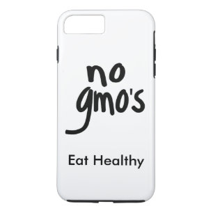 "No GMO's Eat Healthy White with Black Promotion Case-Mate iPhone Case