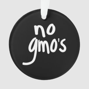 No GMO's Promote Healthy Foods Black Ornament