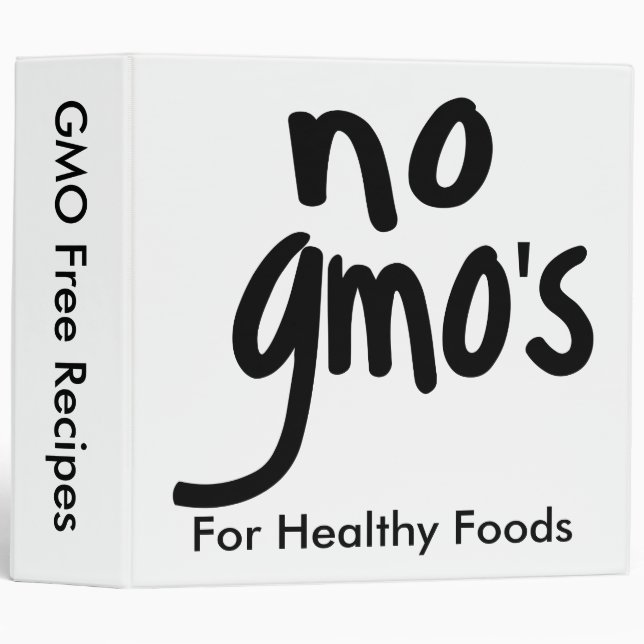 No GMO's White Recipe Note Photo Album Binder (Front/Spine)