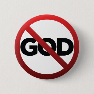 No God 2 Inch Round Button