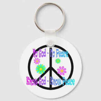 No God No Peace, Know God Know Peace gift Keychain