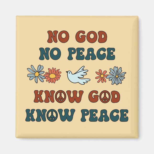 No God, No Peace. Know God, Know Peace Magnet (Front)