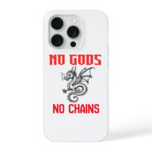 No Gods No Chains Dragon Illustration iPhone Case
