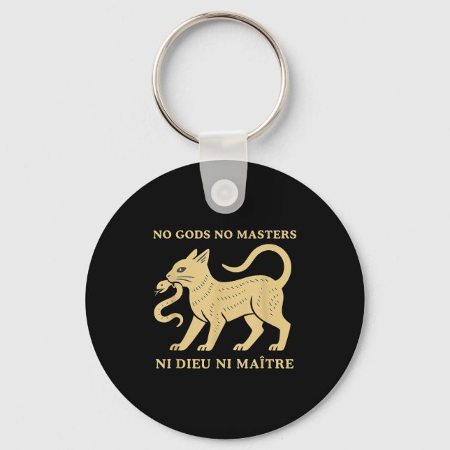 No gods no masters  keychain (Front)
