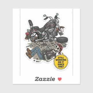 No GPS Needed Biker Sticker — Lost In The Ride Dec