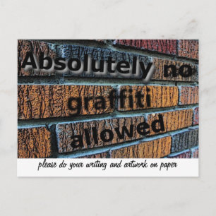 No Graffiti Postcard