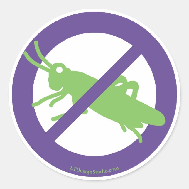 No Grasshoppers - Stickers (Front)
