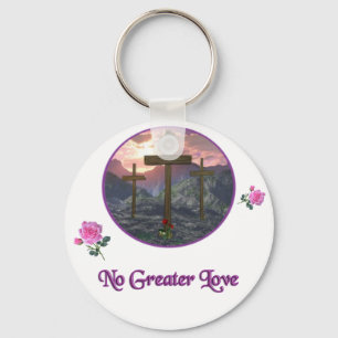 No Greater Love John 3:16 Keychain