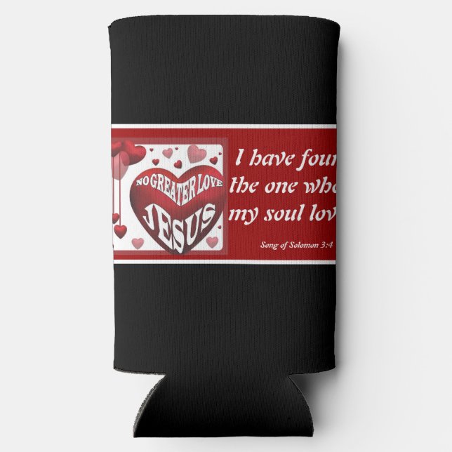 No Greater Love© Mug 11oz. Seltzer Can Cooler (Back)