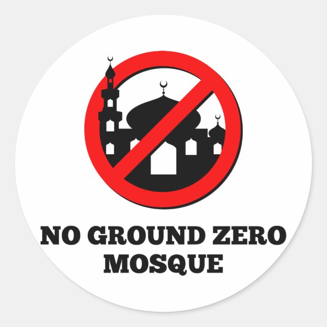 No Ground Zero Mosque Classic Round Sticker (Front)