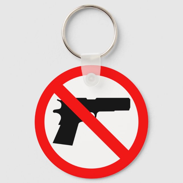 No Guns Anti Gun Keychain (Front)