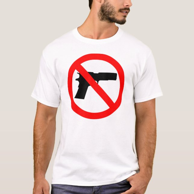 No Guns Anti Gun T-Shirt (Front)