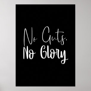 No Guts, No Glory, Gym, Hustle, Success Motivation Poster