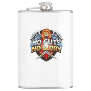 No Guts, No Glory: Motivational & Success Mindset Hip Flask