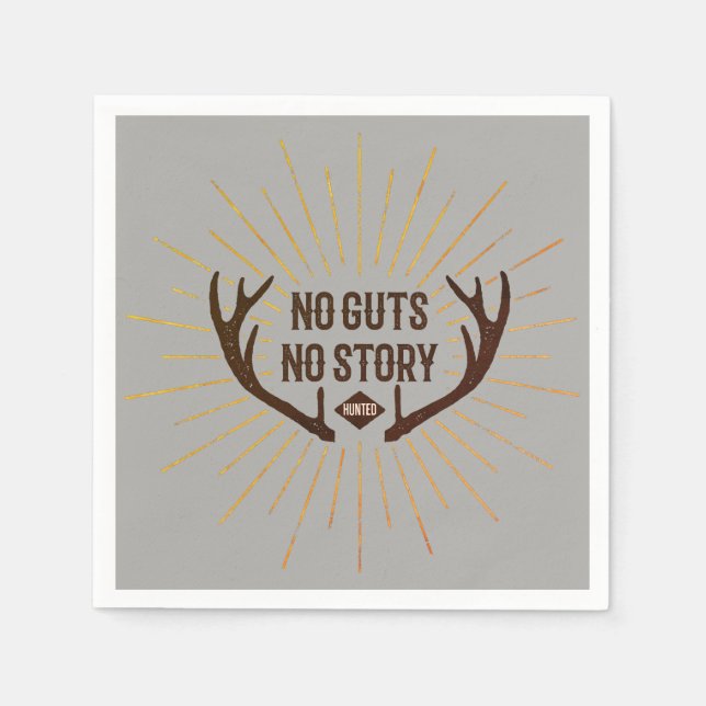NO Guts No Story Hunter Napkin (Front)