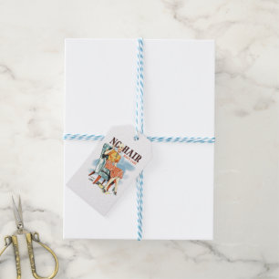 No Hair Don’t Care Awareness Design Gift Tags