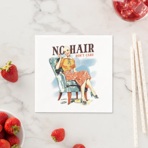 No Hair, don´t care - cancer awareness Napkin