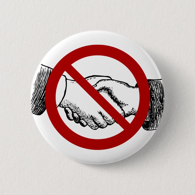 No Handshake Button (Front)