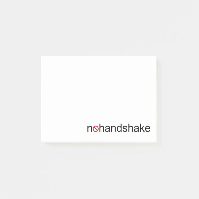 No Handshake Post-it Notes (Front)