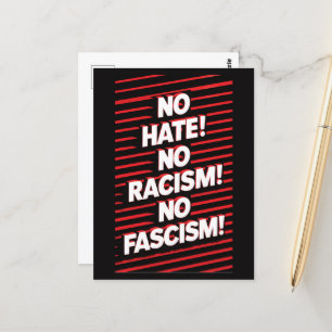 No Hate No Racism Postcard