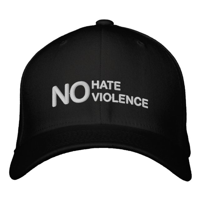 No Hate no Violence Flex Fit Hat (Front)